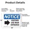 Signmission Visitors Use Main Entrance Right OSHA Notice Sign, Aluminum, 18in W x 12in L, 2PK OS-2PACK-NS-A-1218-L-18884 - alternate 7